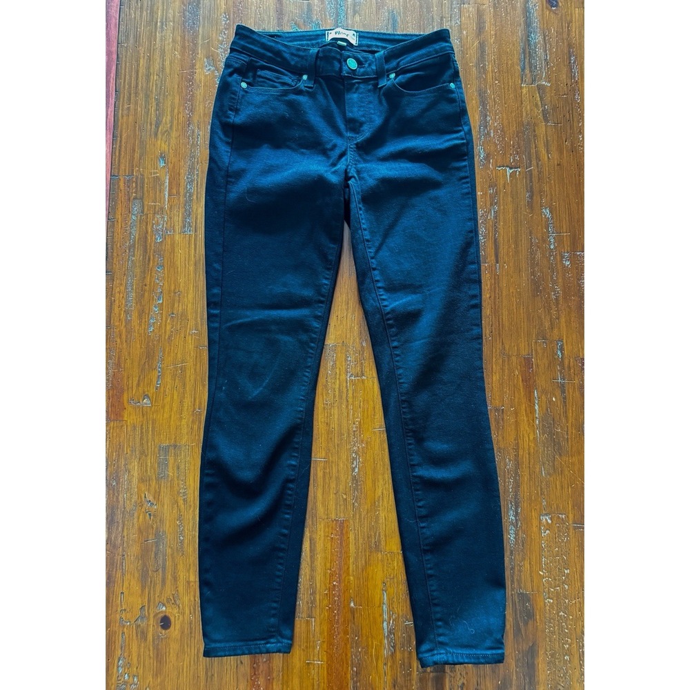 Paige Verdugo Ankle Black Denim Stretch Skinny Mid Rise Jeans Size 27 Athleisure